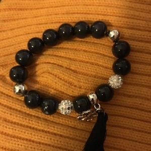 blue handmade bracelet